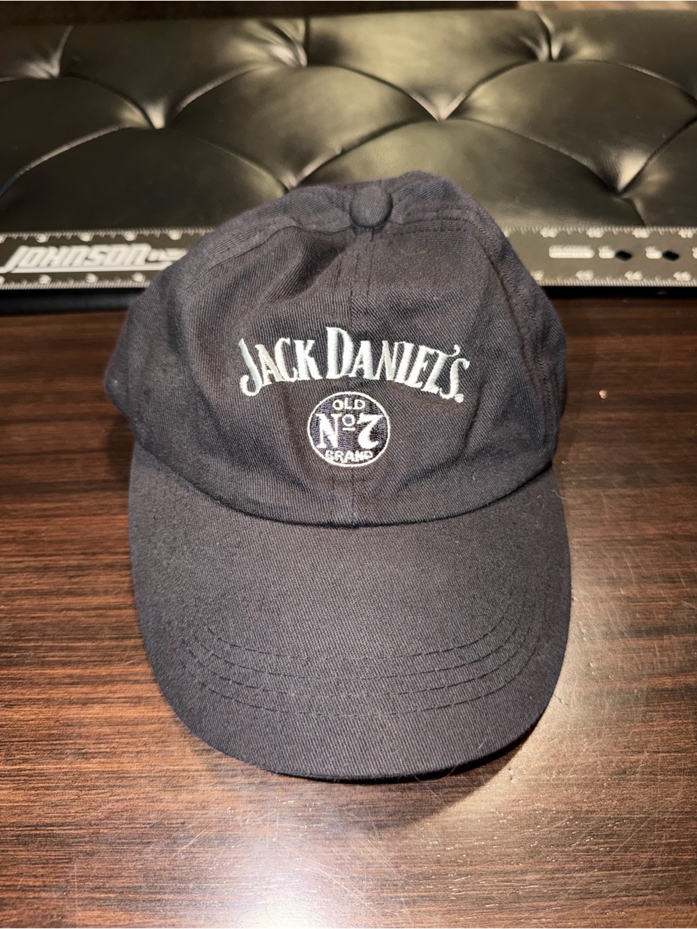 Vintage MV Sport Black Baseball Cap with White Embroidered Logo